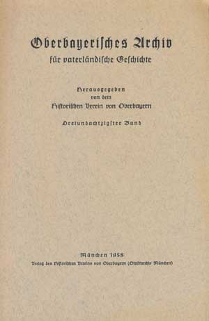  - Oberbayerisches Archiv - Band 083 - 1958
