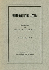  - Oberbayerisches Archiv - Band 086 - 1963